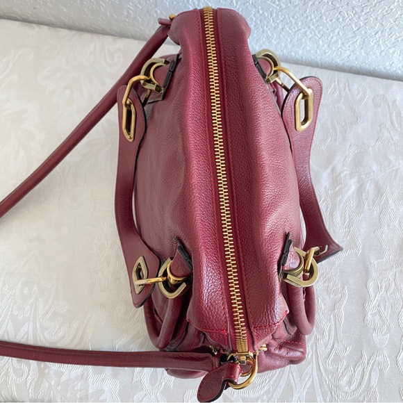 Chloe burgundy medium paraty bag - Picture 8 of 15
